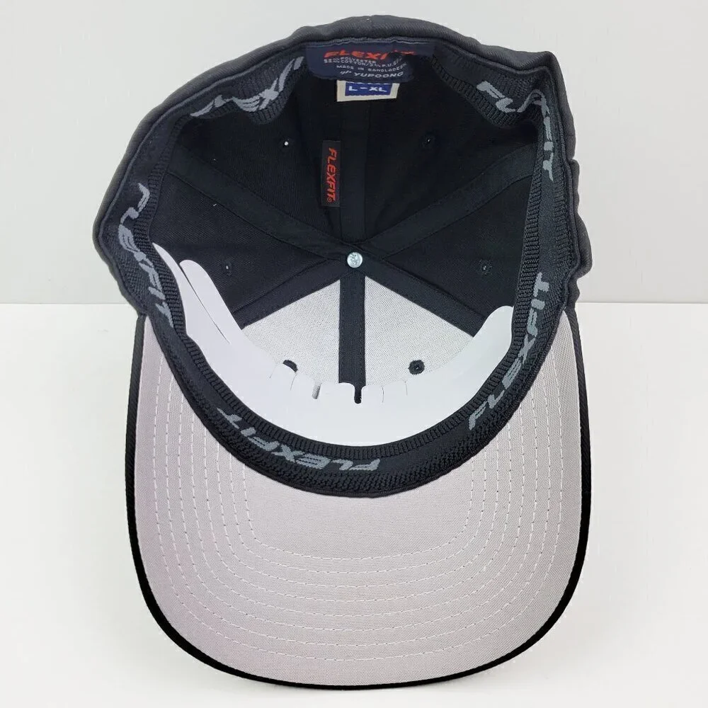 Flexfit Blank Black Hat 6277 Combed Twill Cap Men's L/XL New